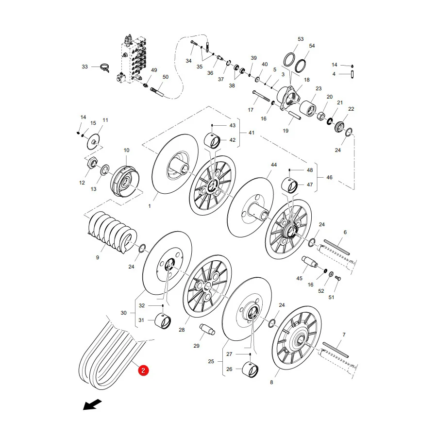 AGCO - LA340435124 - V-Belt Massey Ferguson