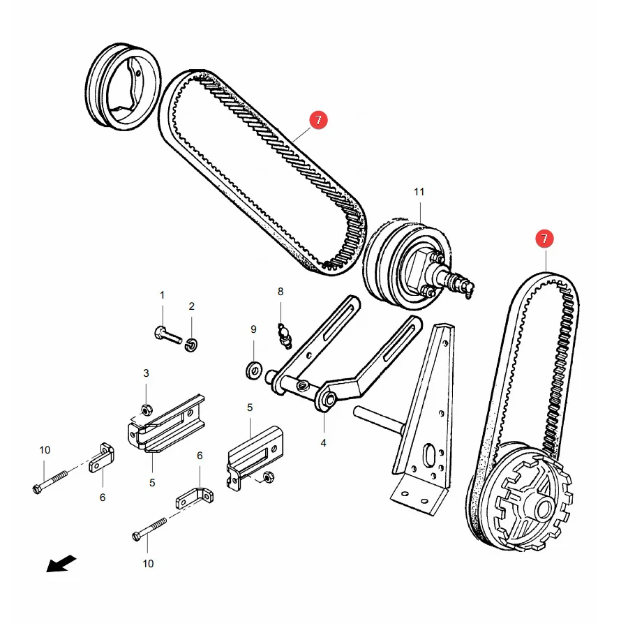 AGCO - LA340435150 - Toothed Belt Massey Ferguson