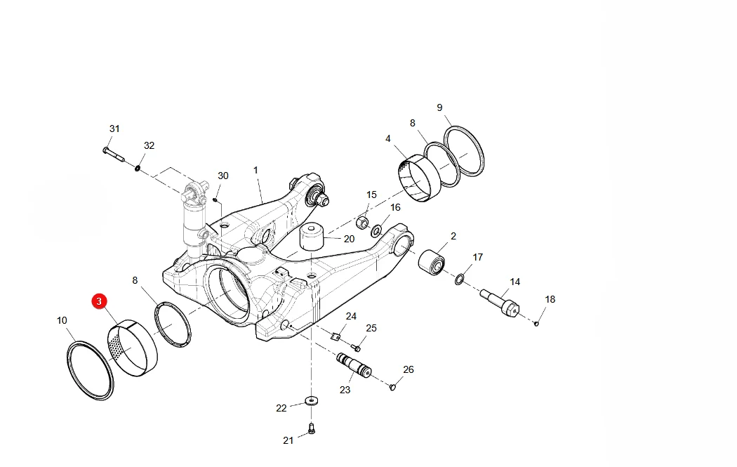 AGCO - M219PB0520040 - Front Axle Sliding Bushing Fendt