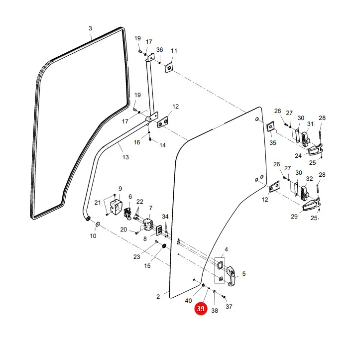 AGCO - V30628500 - Door Bushing Massey Ferguson