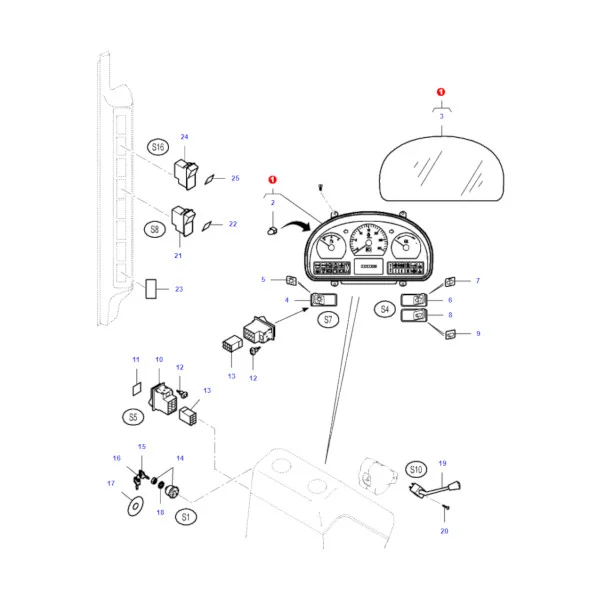 AGCO - V35805400 - Massey Ferguson  Dashboard