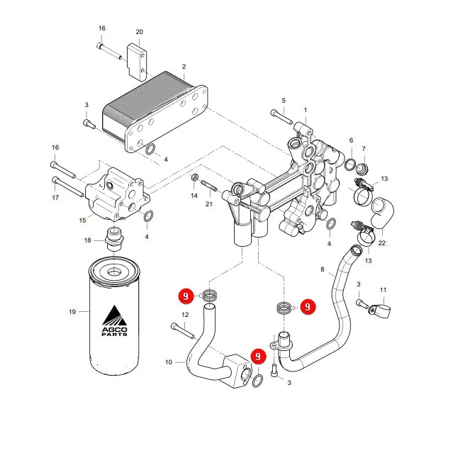 AGCO - V614602430 - Massey Ferguson Oil Cooler O-Ring