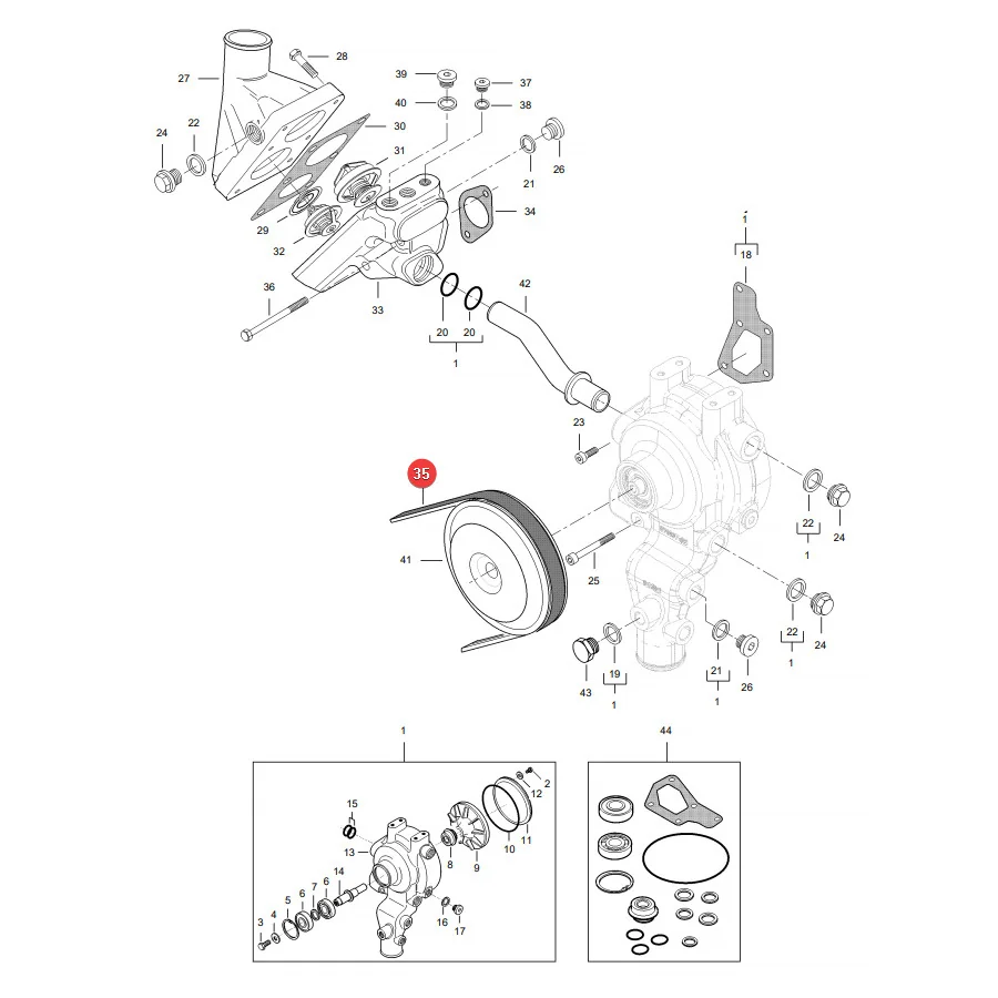 AGCO - V685041022 - Massey Ferguson V-Belt