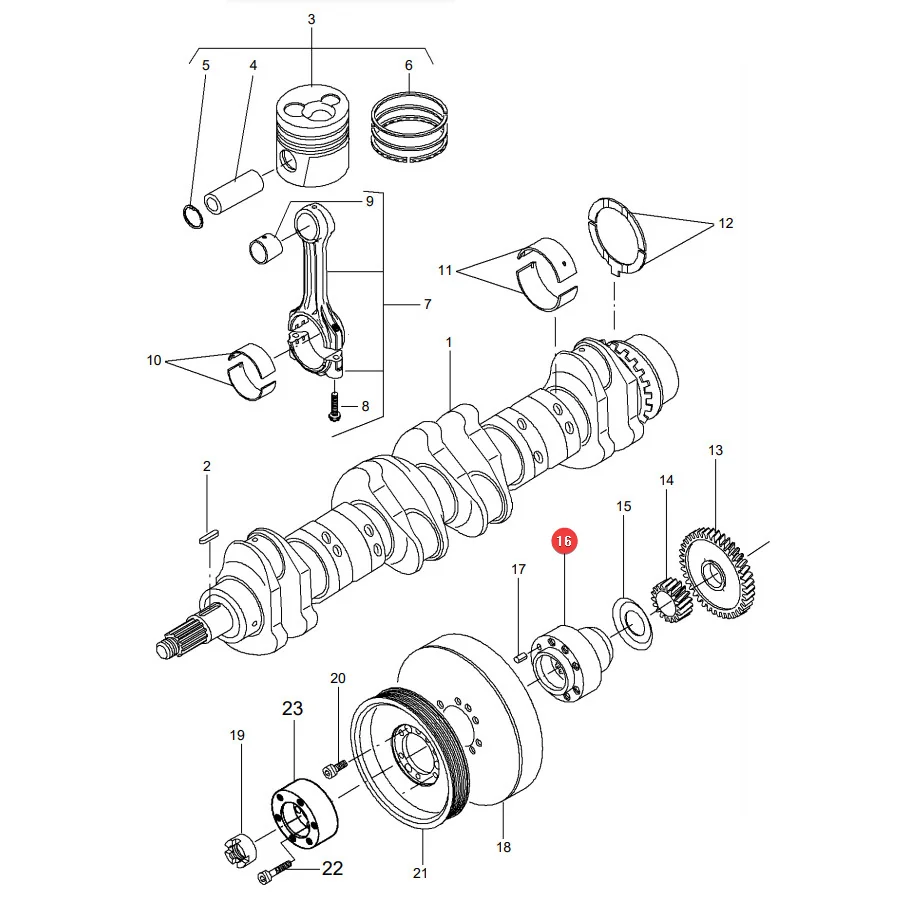 AGCO - V836322586 - Crankshaft Hub Massey Ferguson