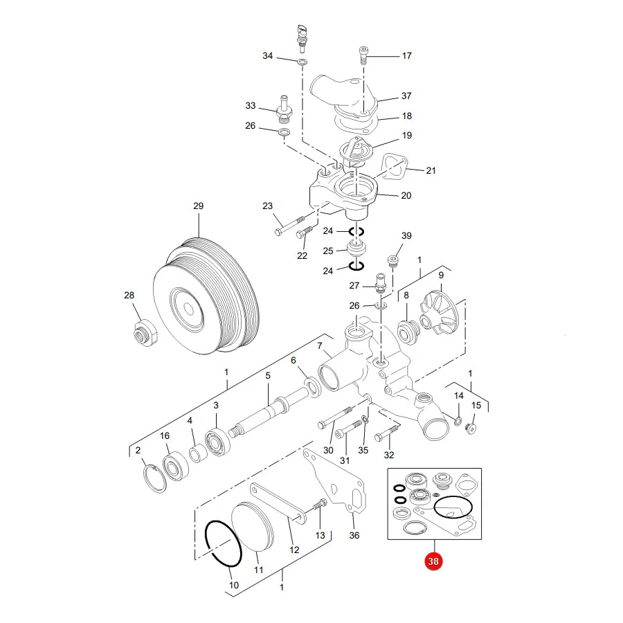 AGCO - V836762631 - Massey Ferguson Water Pump Repair Kit