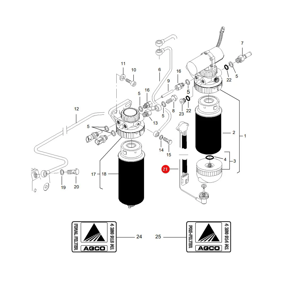 AGCO - V836866576 - Massey Ferguson Water In Fuel Sensor