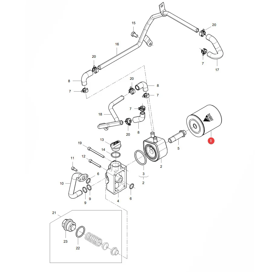 AGCO - V837086176 - Massey Ferguson Oil Filter