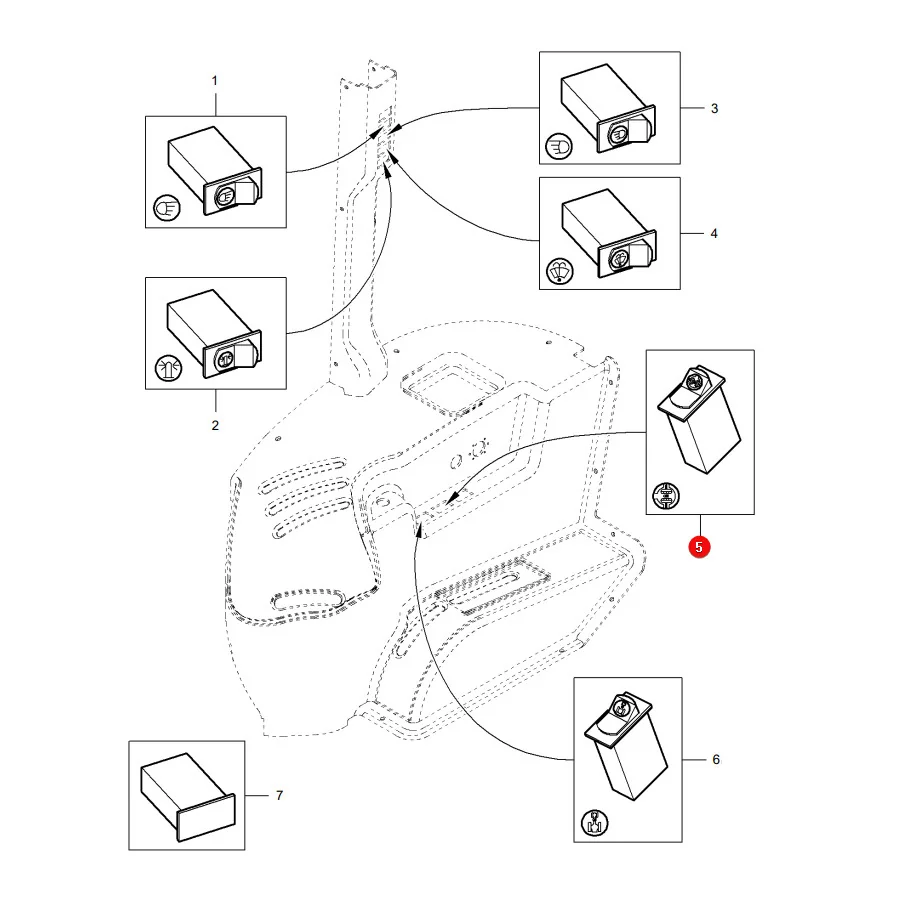 AGCO - VA339083 - Massey Ferguson Differential Mechanism Switch