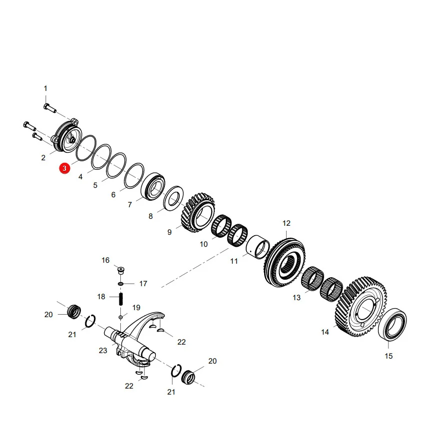 AGCO - VKH4781 - O-Ring Clutch Shaft Massey Ferguson