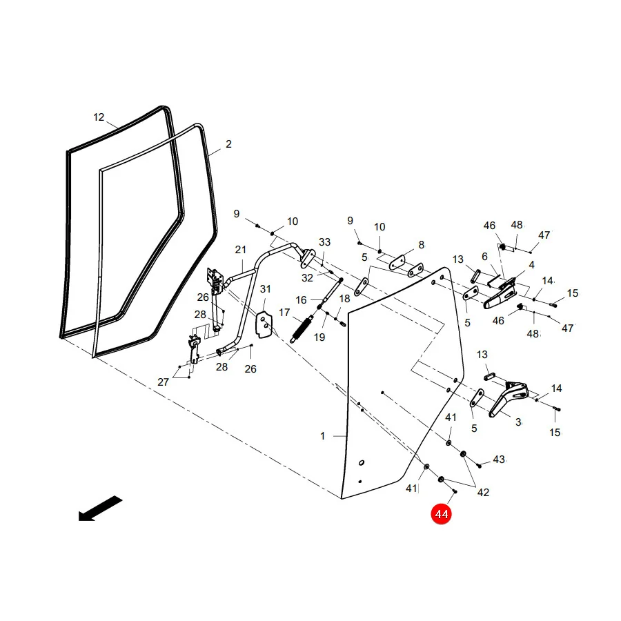 AGCO - X466025301000 - Rear Window Screw Fendt