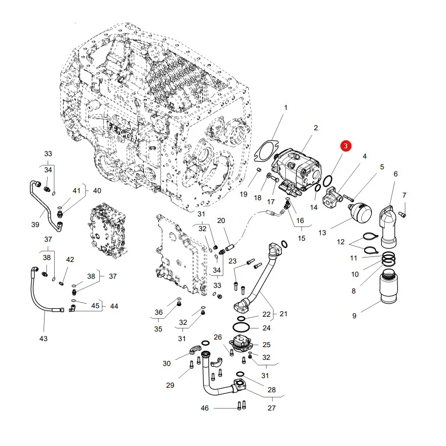 AGCO - X548935800000 - O-Ring Of Hydraulic Pump Massey Ferguson