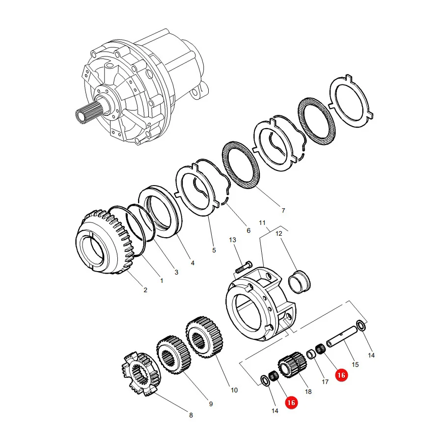 AGCO - X638611001013 - Fendt Satellite Bearing