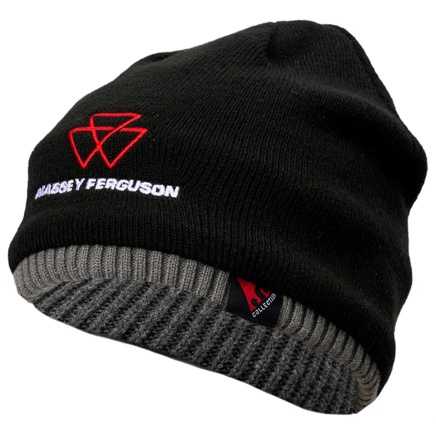 Agco - X993482301000 - Massey Ferguson Black Double-Layer Knitted Hat