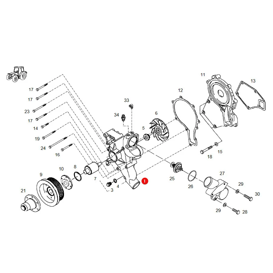AGCO - Z926202610041 - Water Pump Fendt