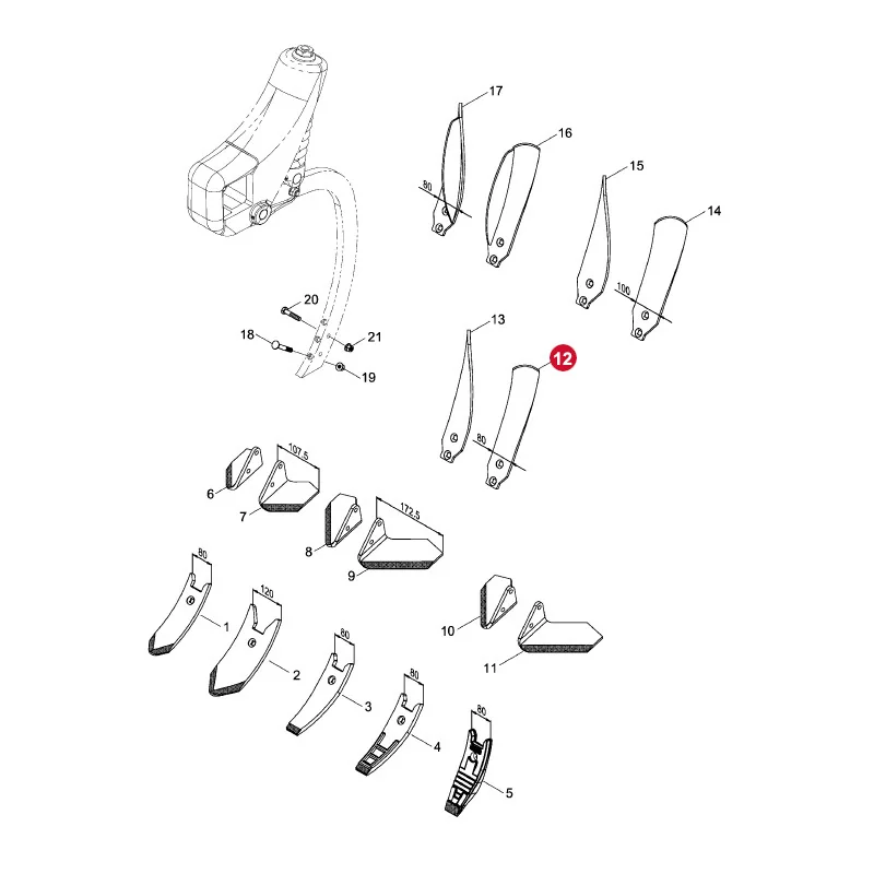 AgriCarb - SCHD0080G - Reinforced Left Beam Guard Horsch Mandam Tolmet 34060858 SCHD0080G