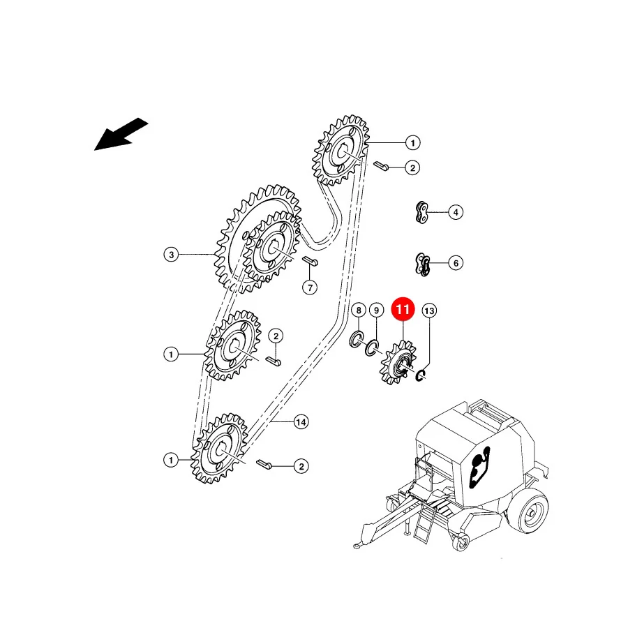 AGV - B104188 - Claas Gear With Bearing Z13