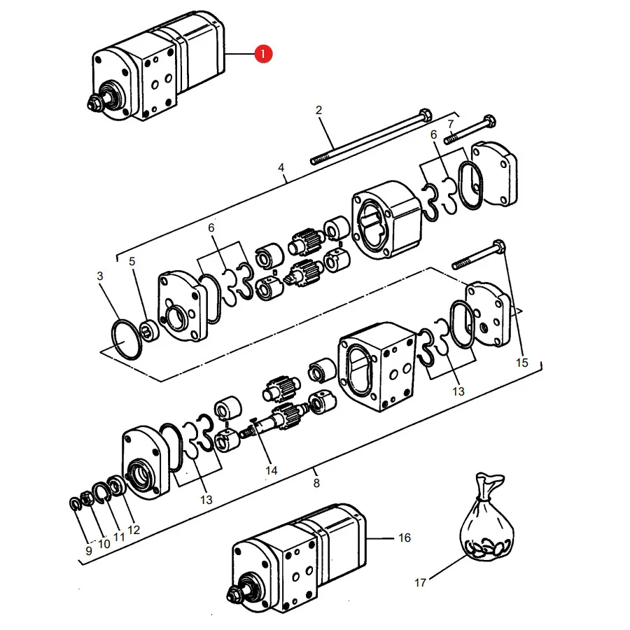 Bosch - 0510665389 - Hydraulic Pump Massey Ferguson Rexroth
