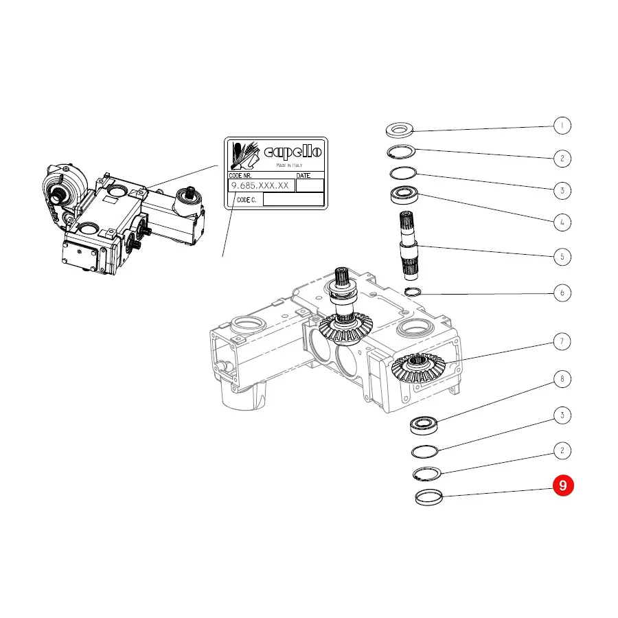 Capello - CPPMF-000097 - Corn Header Gearbox Cap 04501400