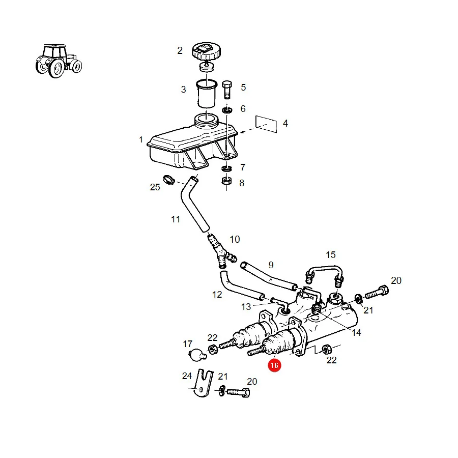 Carlisle - 22/411-29 - Brake Pump Repair Kit Fendt