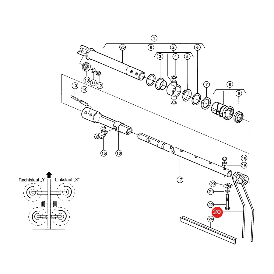 Claas - 0009554830KR - Rake Finger Replacement