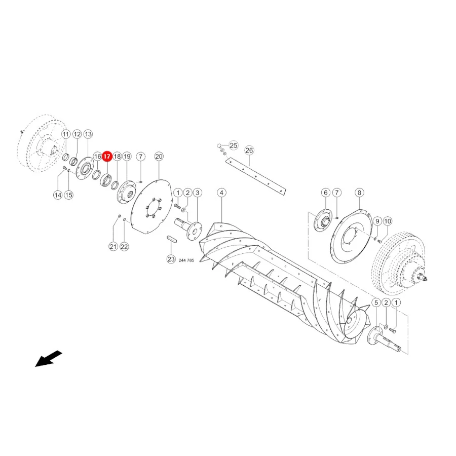 Claas - CL0002157740 - Deflector Bearing