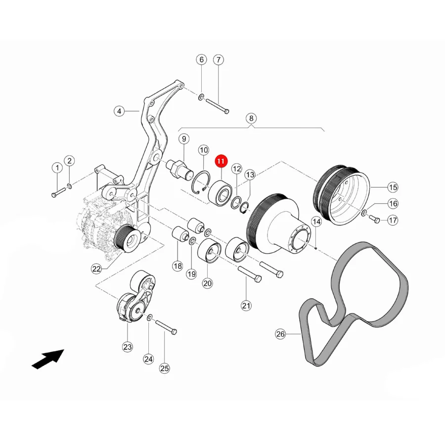 Claas - CL0002159600 - Bearing 3307 2RS