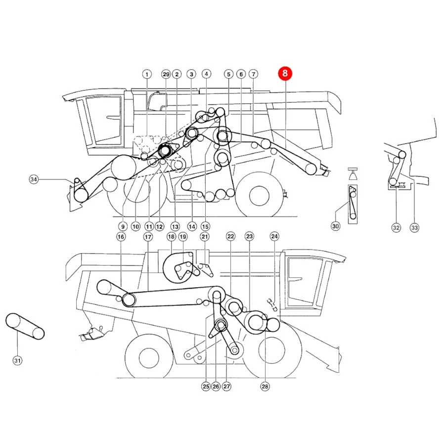 Claas - CL0003504630 - Straw Discharge V-Belt