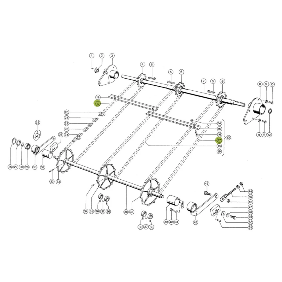 Claas - CL0006035051 - Inclined Conveyor Chain 38,4-R