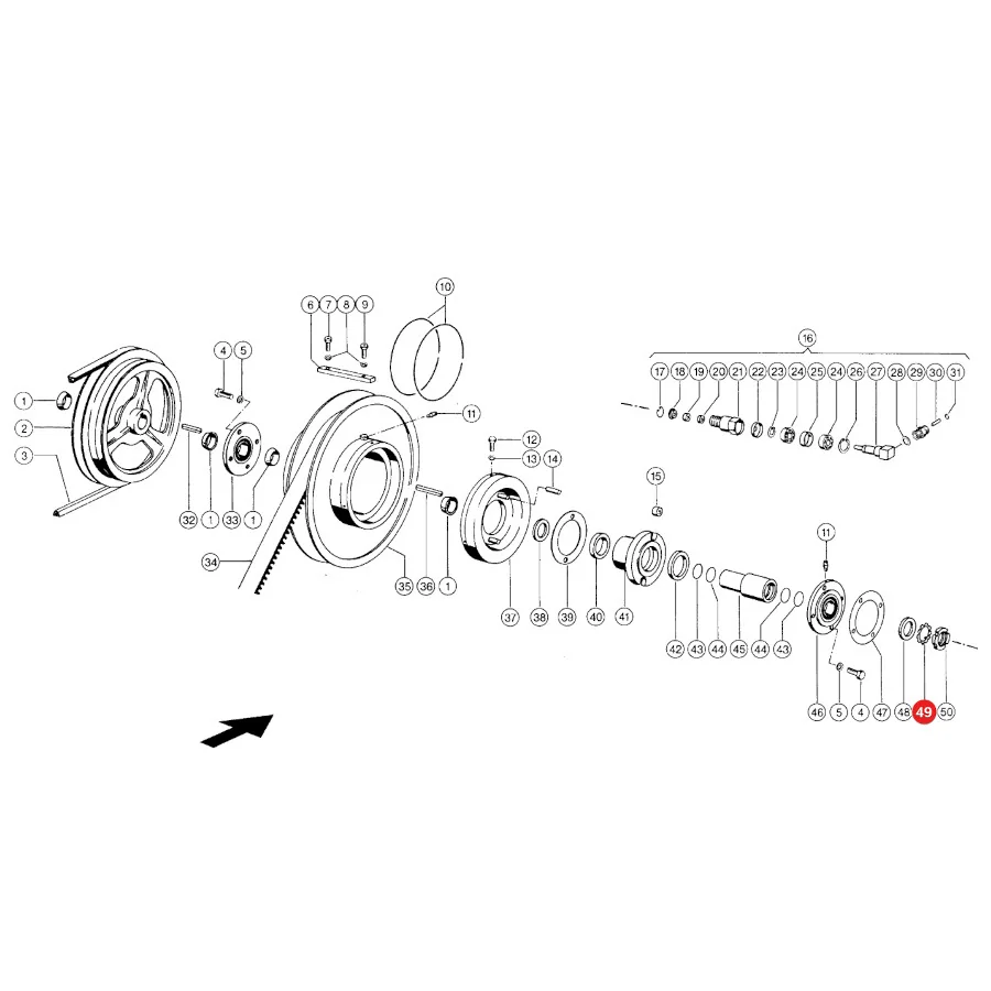 Claas - CL0006316930 - Threshing Drive Crown Washer