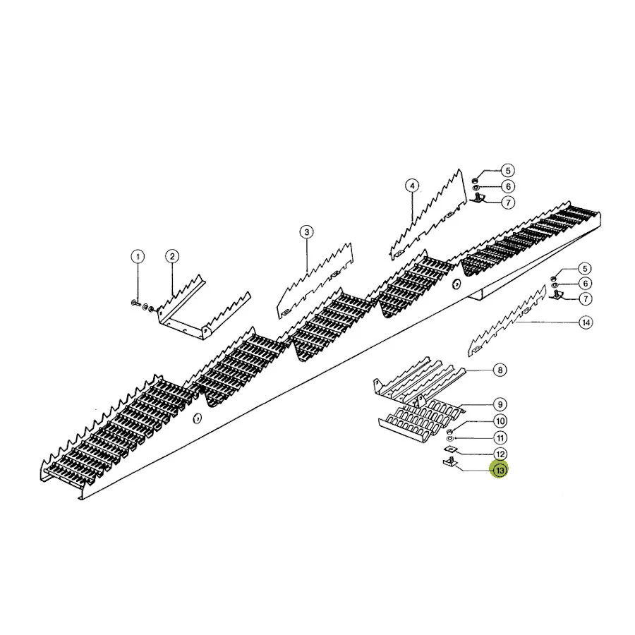 Claas - CL0006396430 - Screw With Straw Walker Comb Mounting