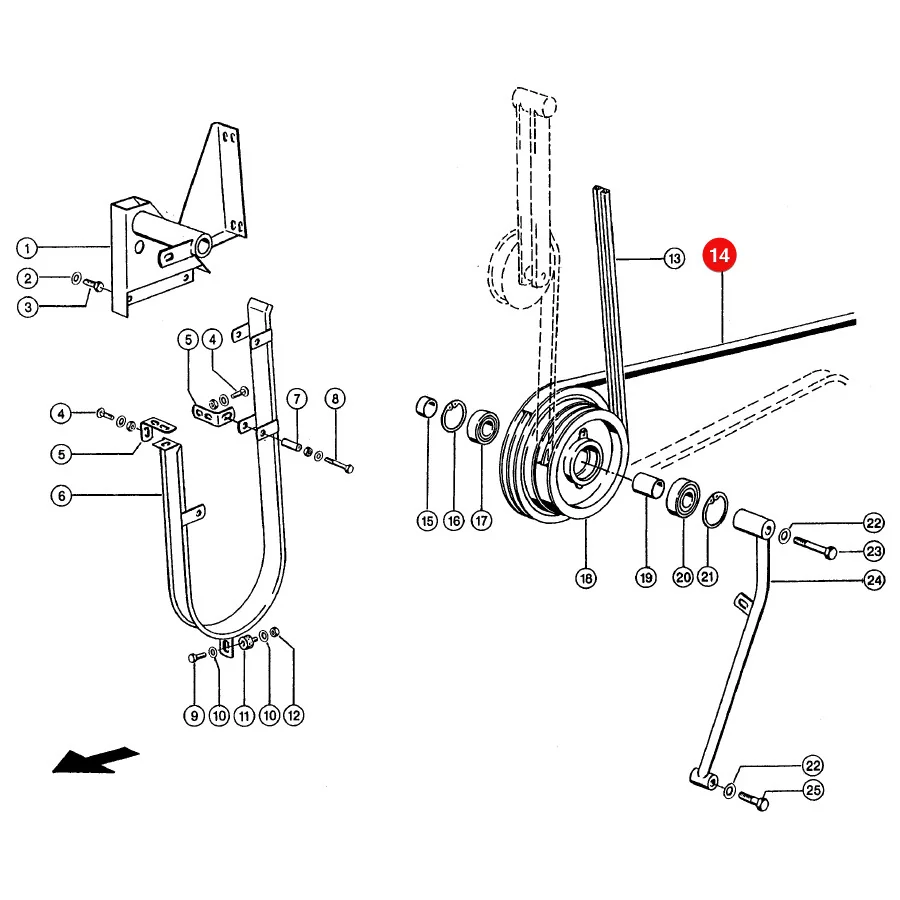 Claas - CL0006448900 - Threshing Drive V-Belt