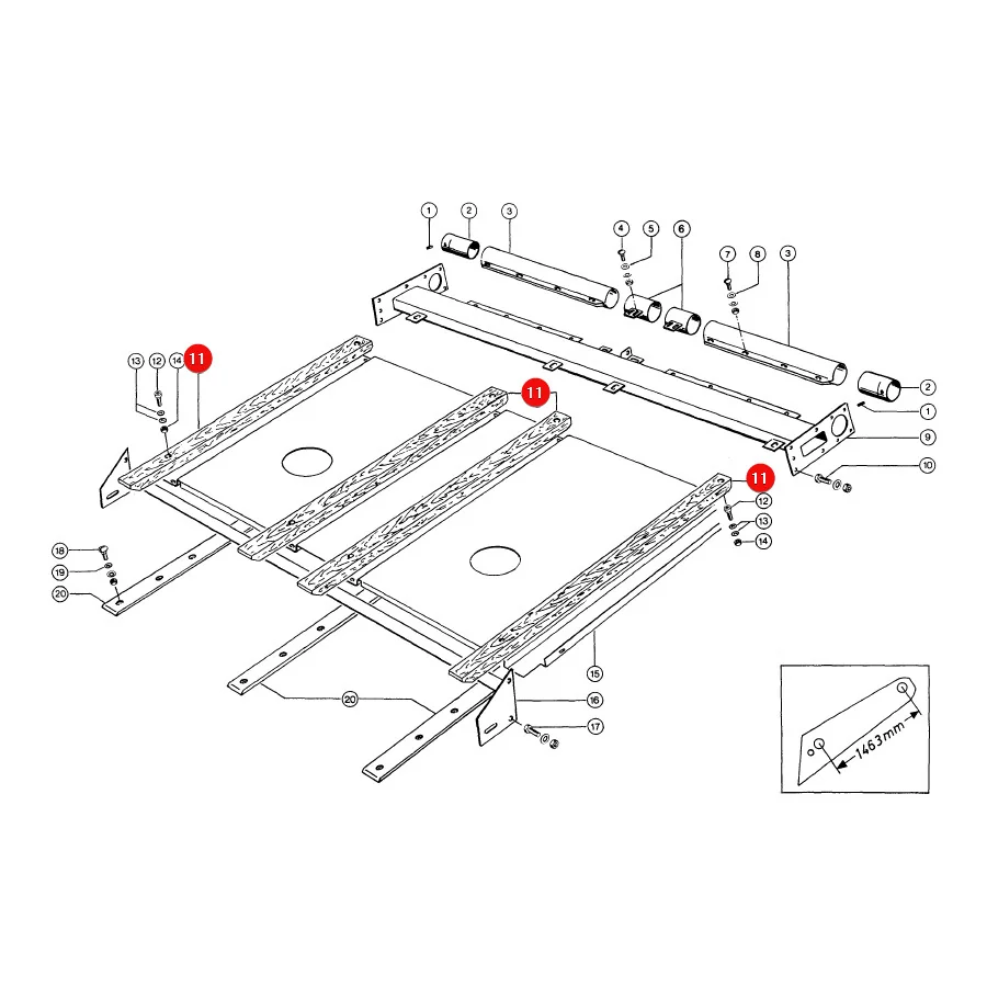 Claas - CL0006450981 - Wooden Slat Of The Inclined Feeder