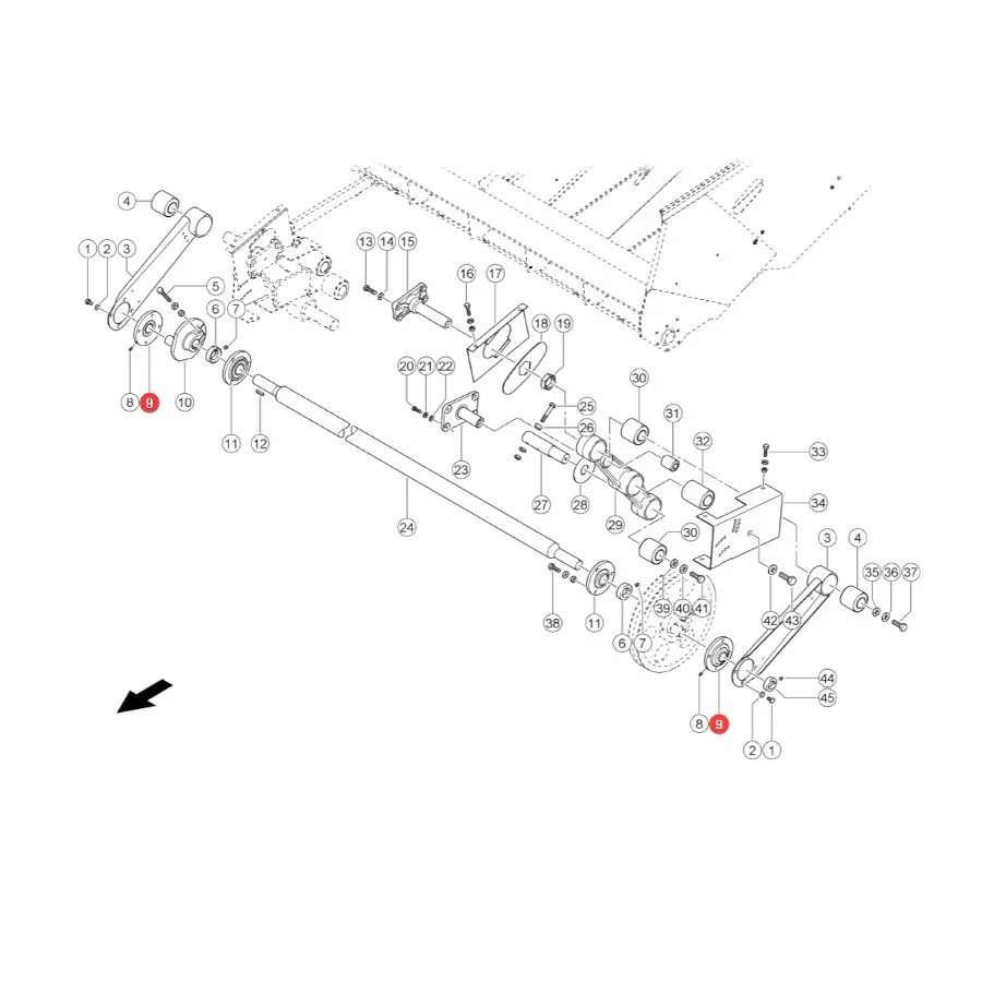 Claas - CL0006626242 - Bearing With Housing For Arm Drive