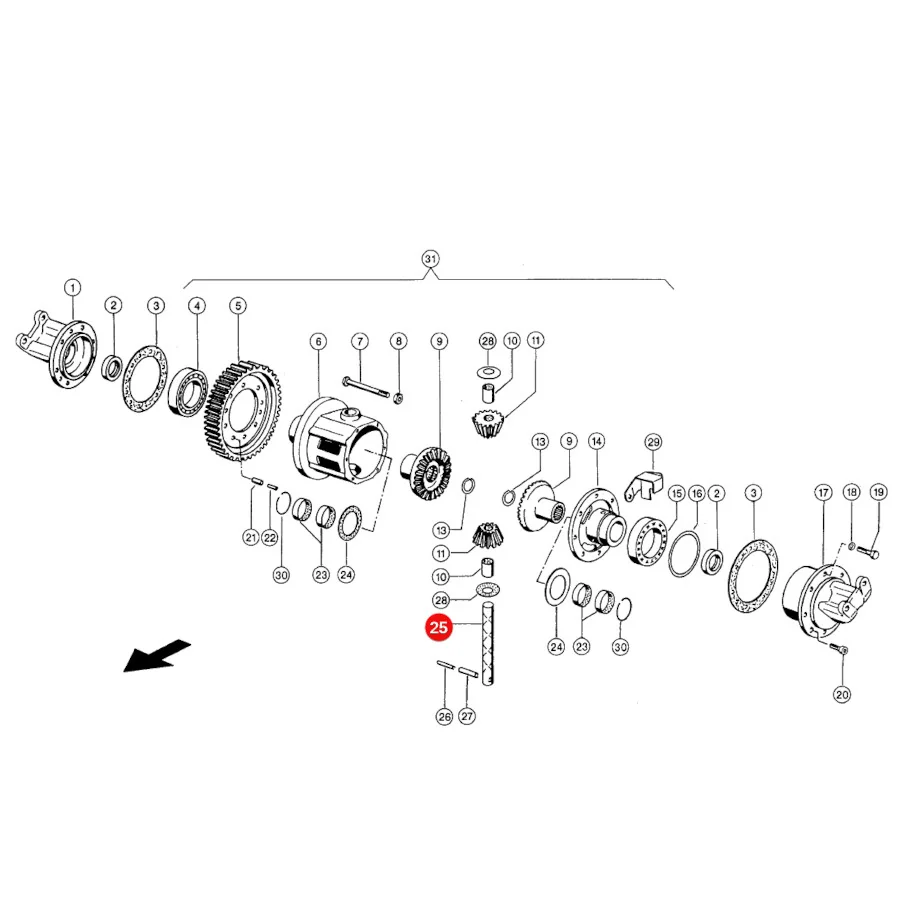 Claas - CL0007504861 - Differential Shaft