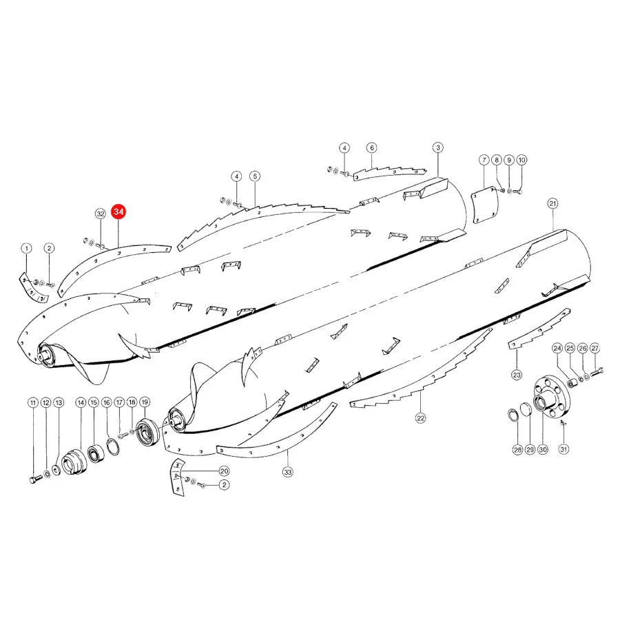 Claas - CL0007566210 - Rotor Scraper Bar
