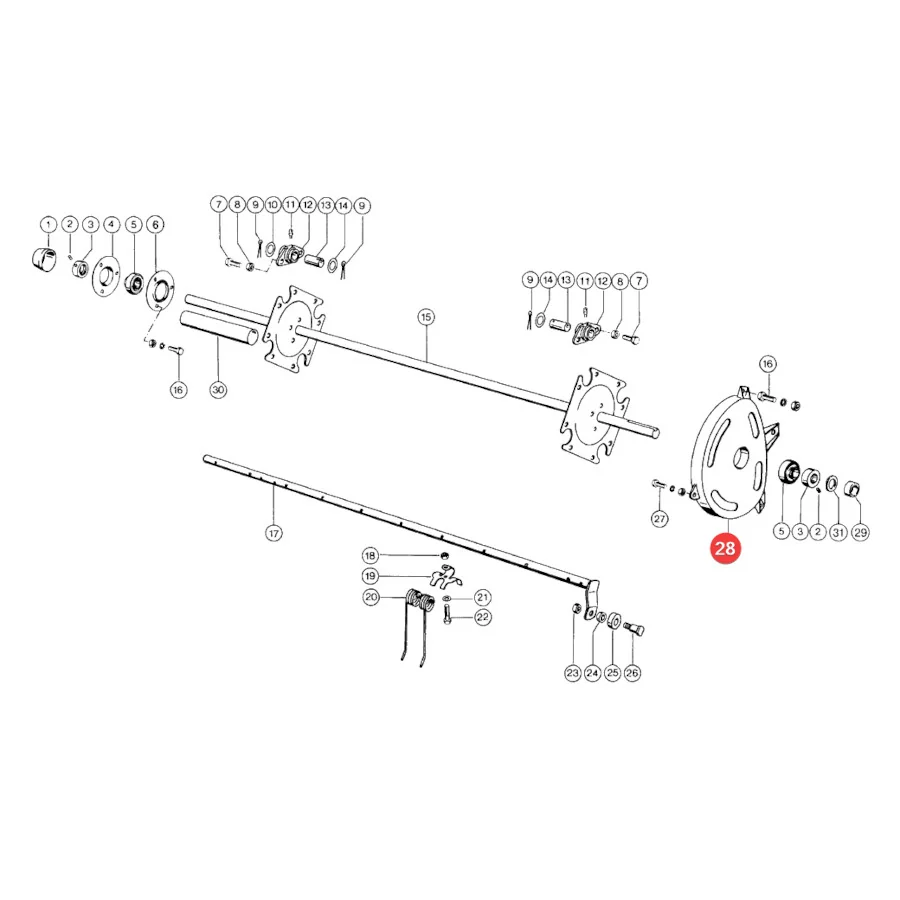 Claas - CL0008207880 - Pickup Finger Roller Guide