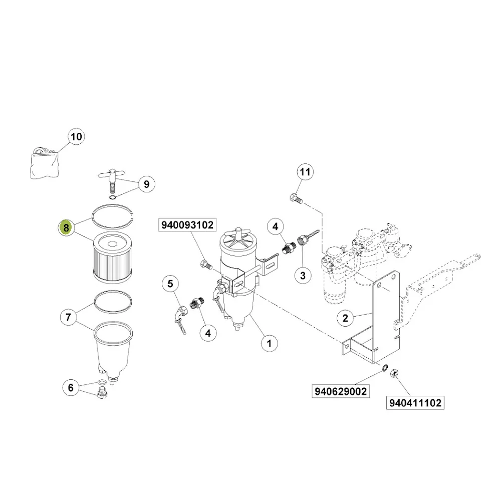 Claas - CL0011316040 - Engine Fuel Filter