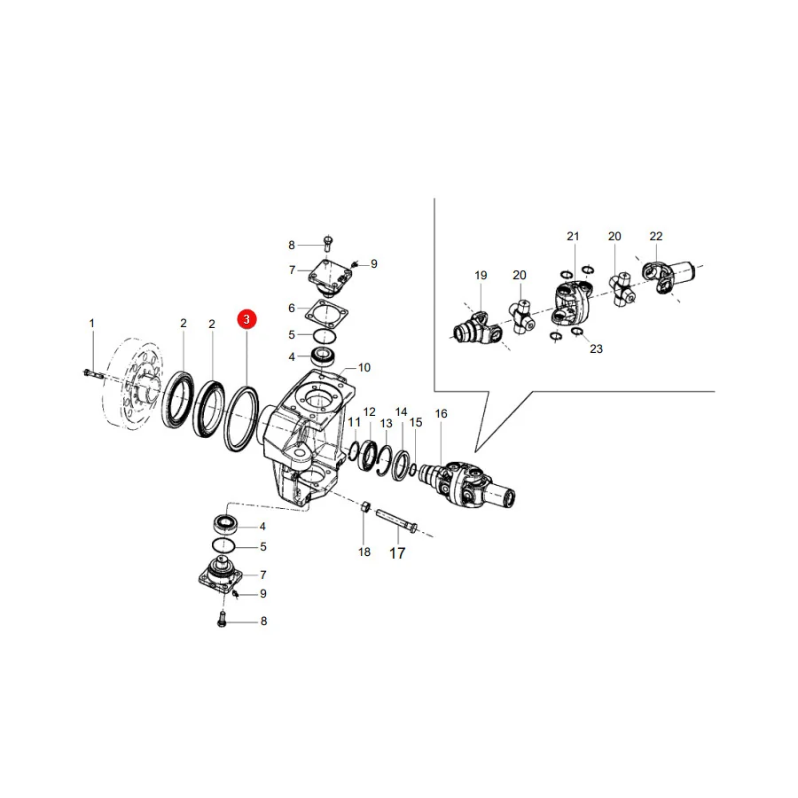 Corteco - 6407-82.01 - Front Axle Seal Ring