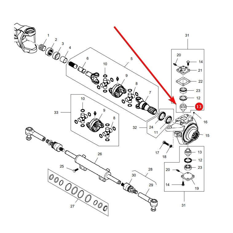 DANA Spicer - 159000.3429319M1 - Massey Ferguson Joint Pin