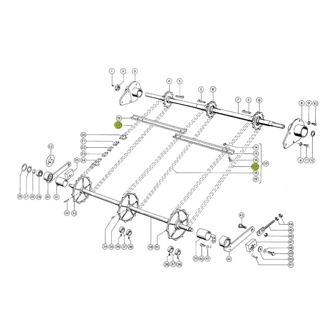 Elite - 0006801070KR - Inclined Conveyor Chain Claas 680107.0