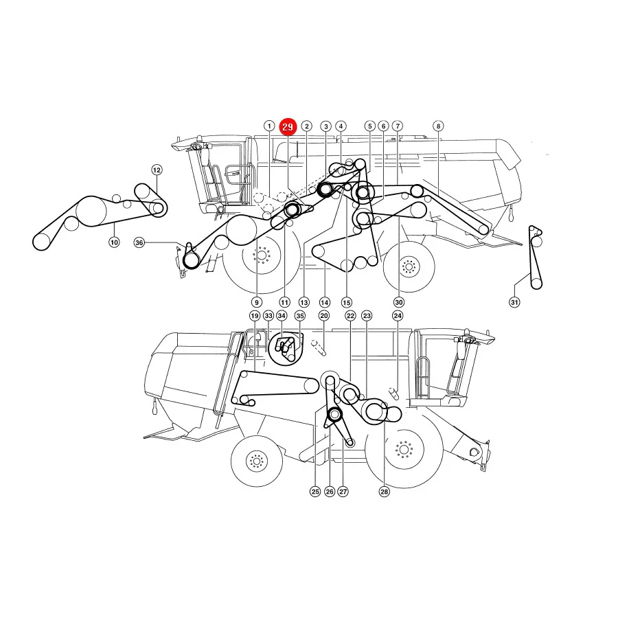 Gates - 1401137 - Claas Threshing Drum Drive V-Belt