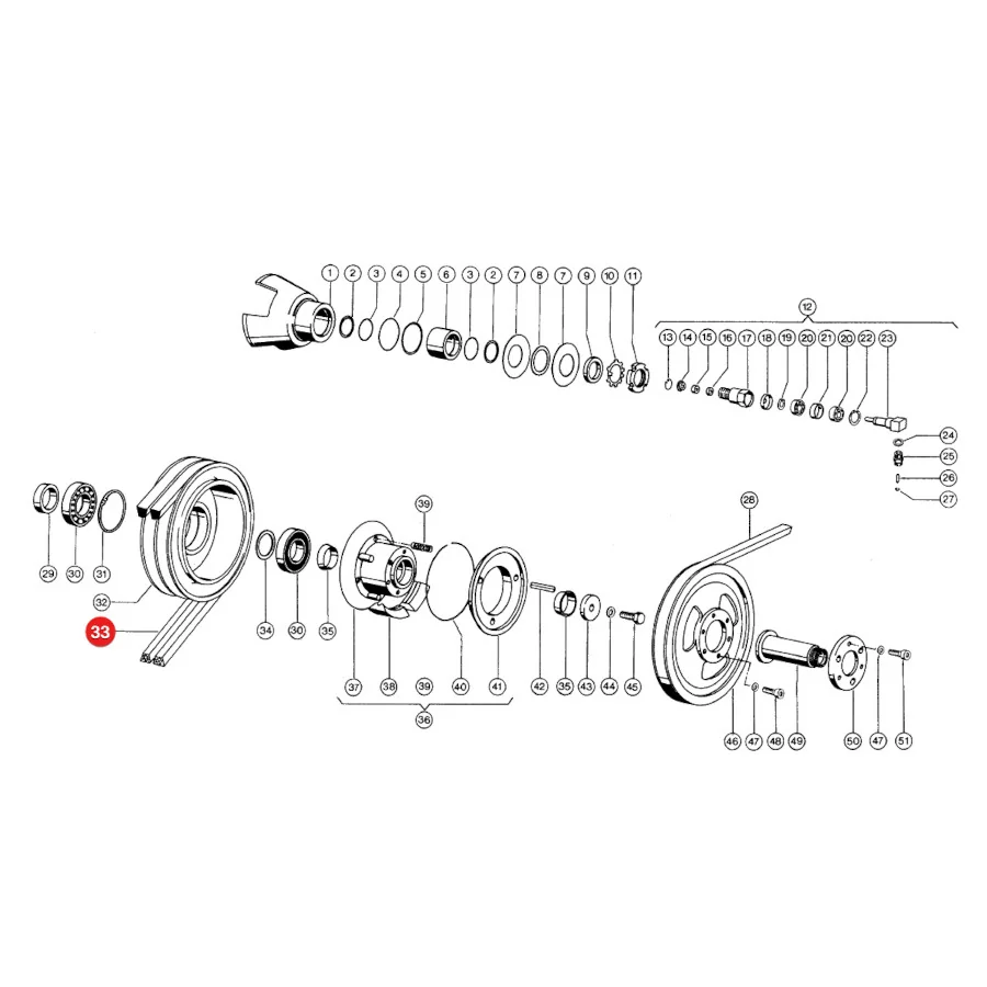 Gates - 1402501 - Claas Thresher Drive V-Belt 0006443690