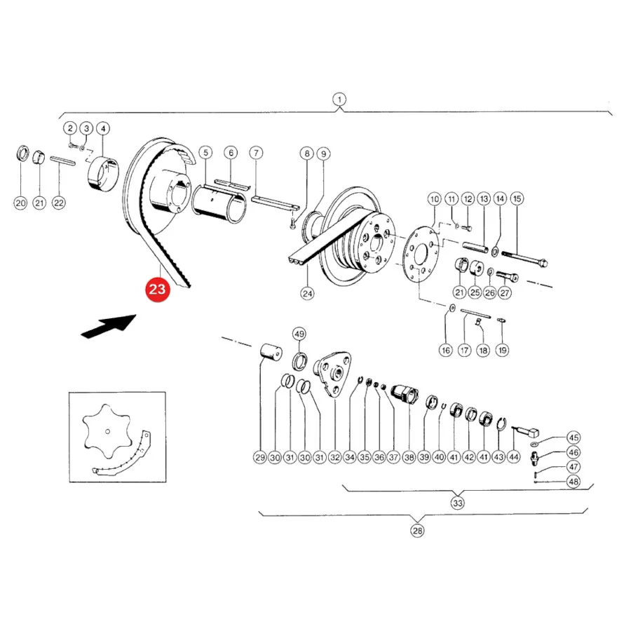 Gates - 1414168 - Claas 0006441770 Threshing Drive V-Belt