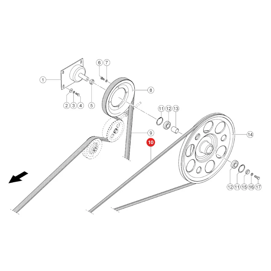 Gates - 1429336 - Claas Cleaning Drive V-Belt