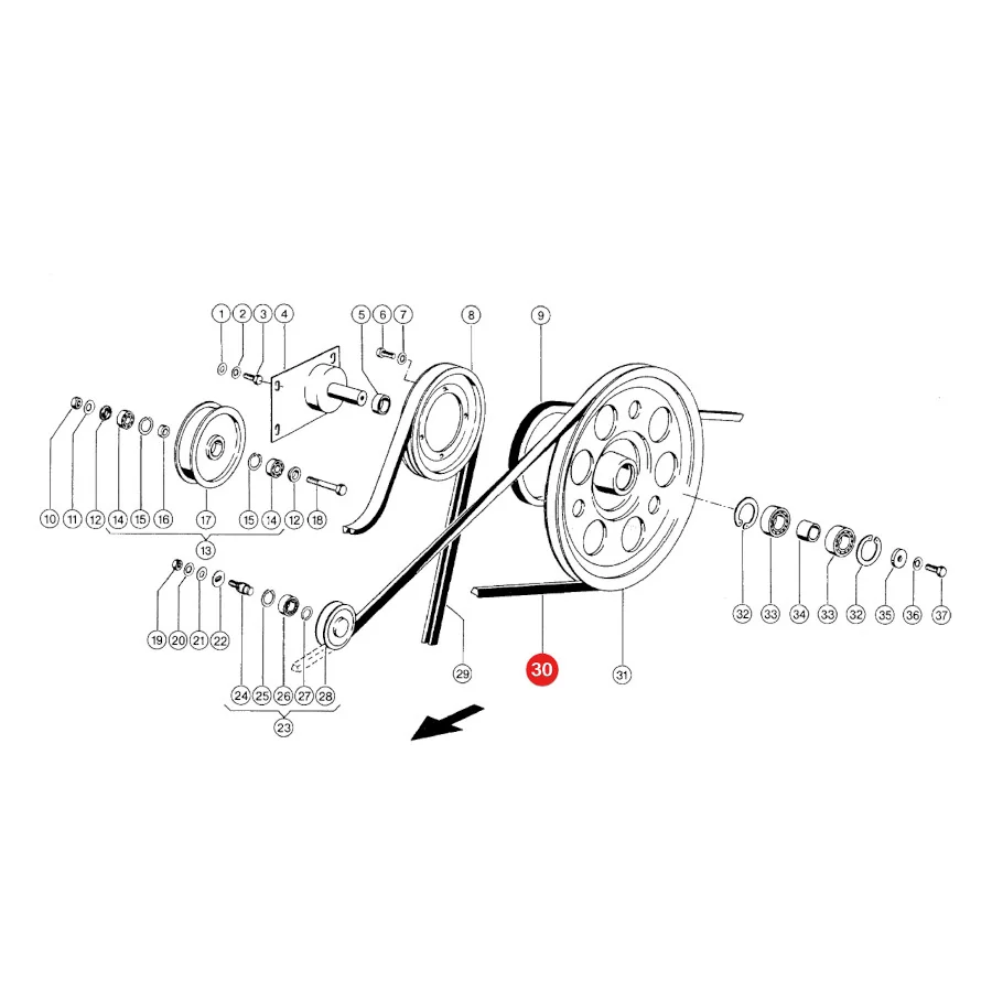Gates - 1429343 - Claas Cleaning Drive V-Belt