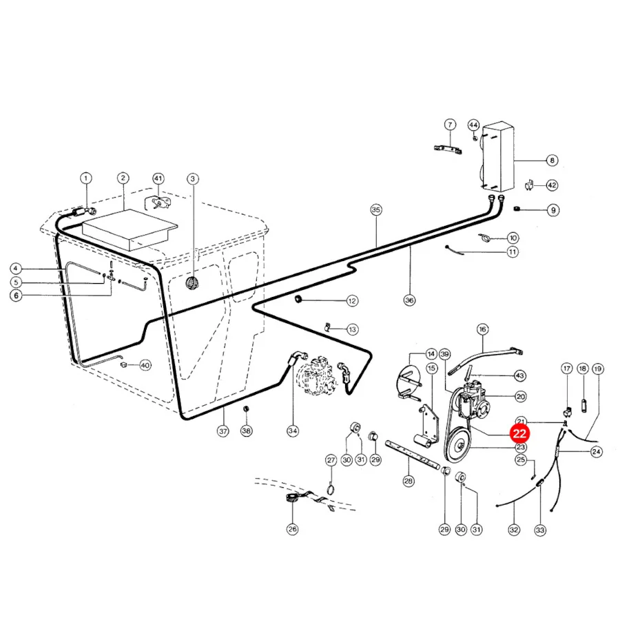 Gates - 1443151 - Claas Air Conditioning V-Belt