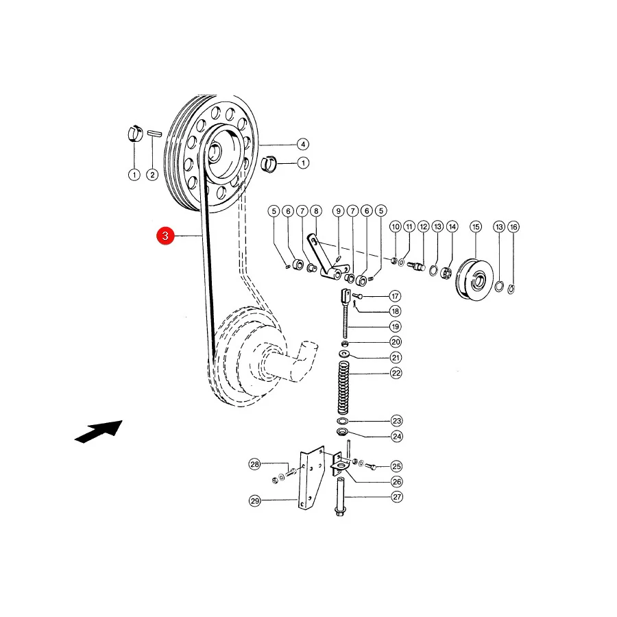 Gates - 1601218D - Claas Blower V-belt