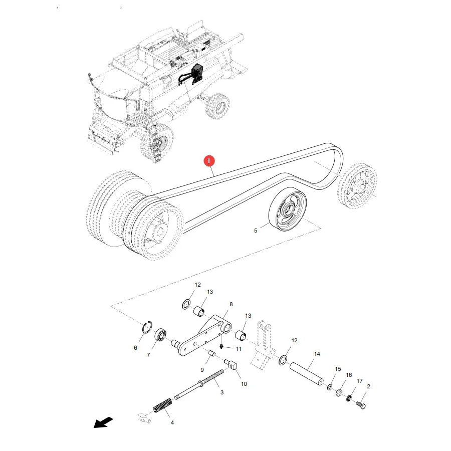 Gates - 1923261 - Massey Ferguson Straw Chopper V-belt