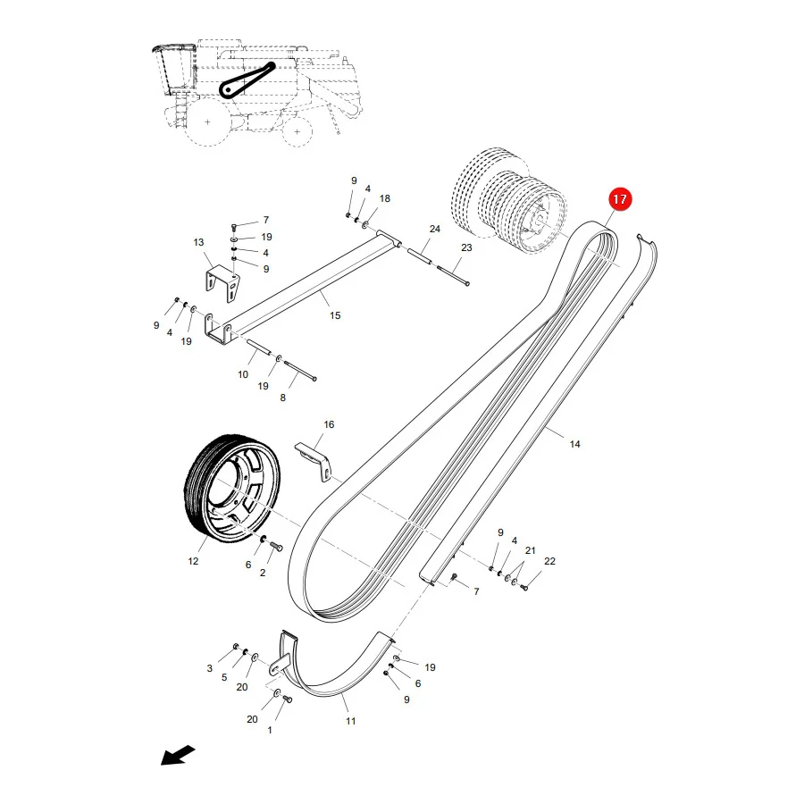 Gates - 1925345 - Massey Ferguson V-belt