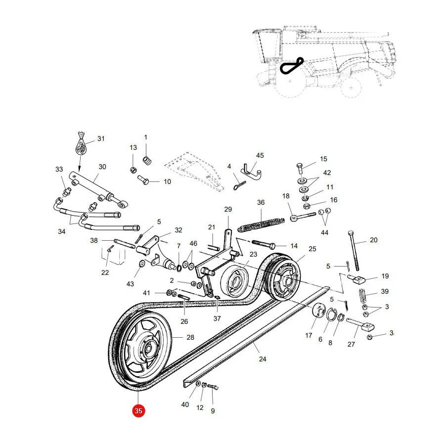 Gates - 1927295 - Massey Ferguson V-belt